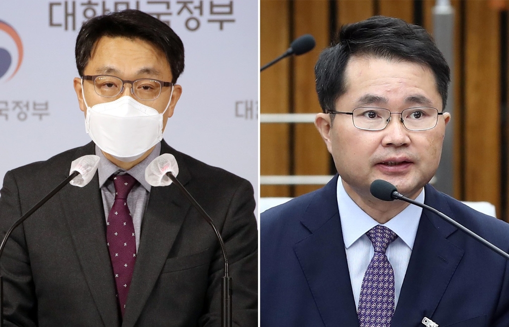 김진욱 고위공직자범죄수사처 처장과 여운국 변호사(오른쪽)