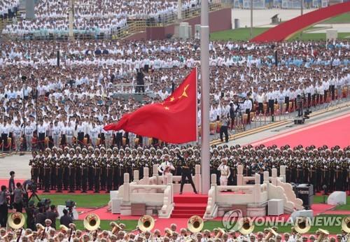 지난 7월 1일 톈안먼 광장에서 열린 공산당 창당 100주년 기념식