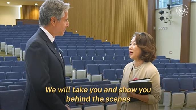 블링컨 美국무장관과 한국계 통역국장
