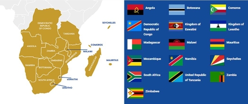남아프리카개발공동체(SADC) 16개 회원국