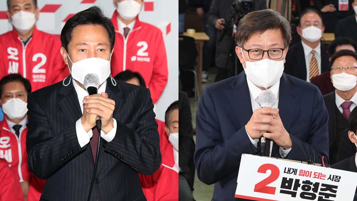 서울 오세훈·부산 박형준 압승…與, 5년만의 참패