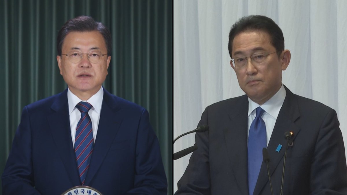 교도통신 "문대통령·日기시다 오늘 첫 전화회담 예정"