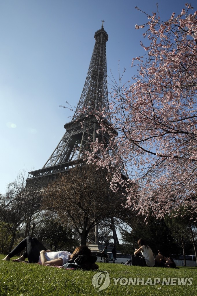 파란 하늘, 에펠탑 그리고 벚꽃
