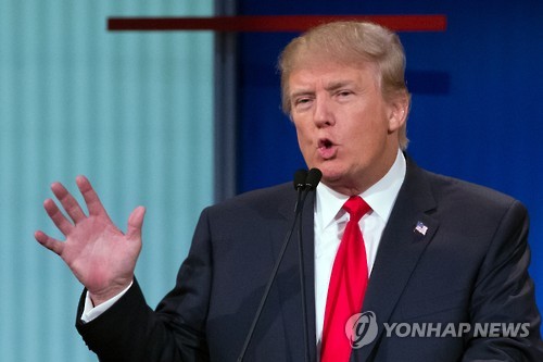 지난해 8월6일 폭스뉴스 주최 첫 공화당 대선후보 TV토론 당시의 도널드 트럼프
