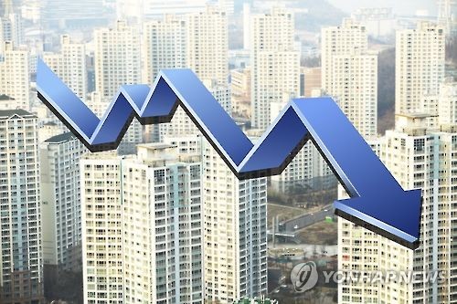 아파트값 하락세로 전환(일러스트)