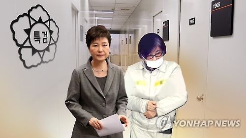 특검이 박근혜 대통령의 공범으로 지목한 최순실 씨"(CG)