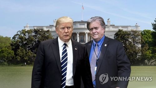 도널드 트럼프 대통령과 스티브 배넌 전 수석전략가