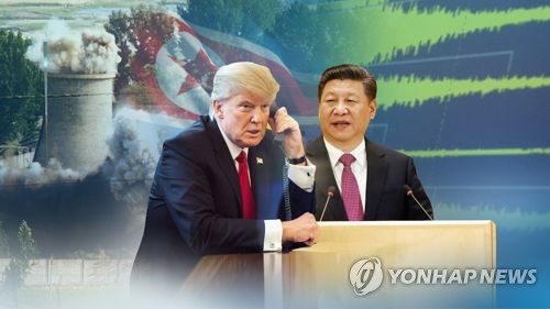 트럼프 "군사행동 첫번째 선택아냐"…中시진핑 통화(CG)