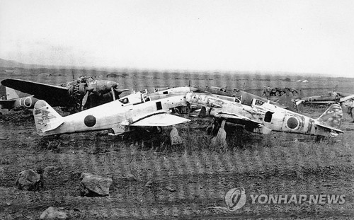 제주 알뜨르비행장의 일본군 비행기