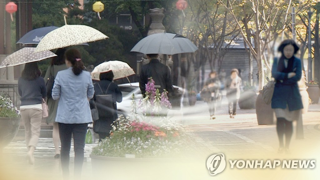 전국 대체로 흐리고 가끔 비