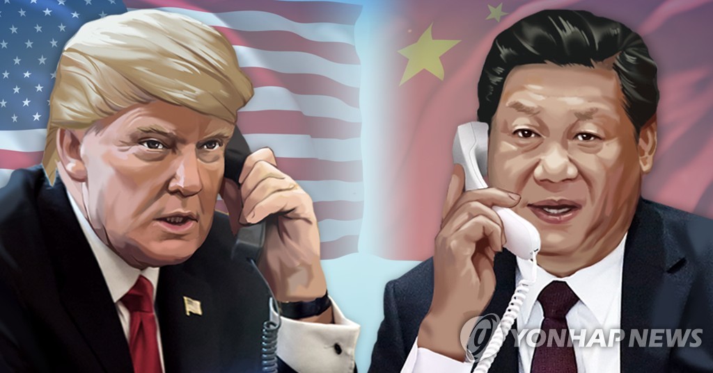 미국 트럼프 대통령ㆍ중국 시진핑 국가주석 통화 (PG)