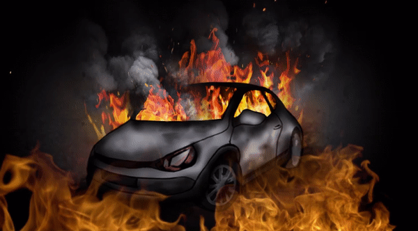 자동차 화재 (GIF)