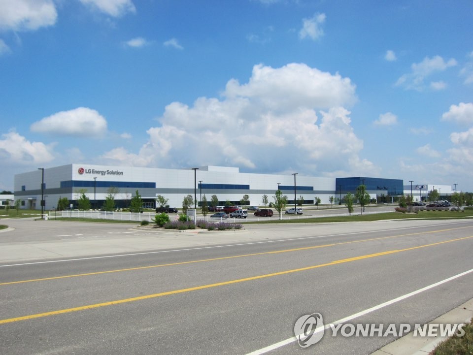 LG Energy Solution Ltd.'s electric vehicle battery plant in Michigan is seen in this photo provided by the subsidiary of LG Chem Ltd. on Jan. 27, 2021. (PHOTO NOT FOR SALE) (Yonhap)