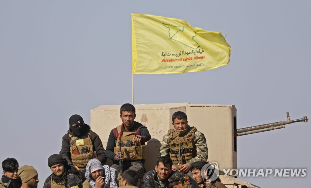 'IS 최후 점령지' 시리아 동부의 시리아민주군 부대원