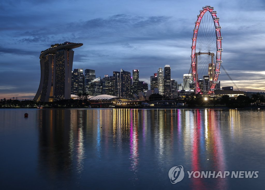 북미정상회담 열리는 싱가포르 시내 전경