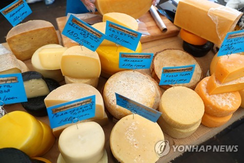 각종 치즈 (TASS=연합뉴스)