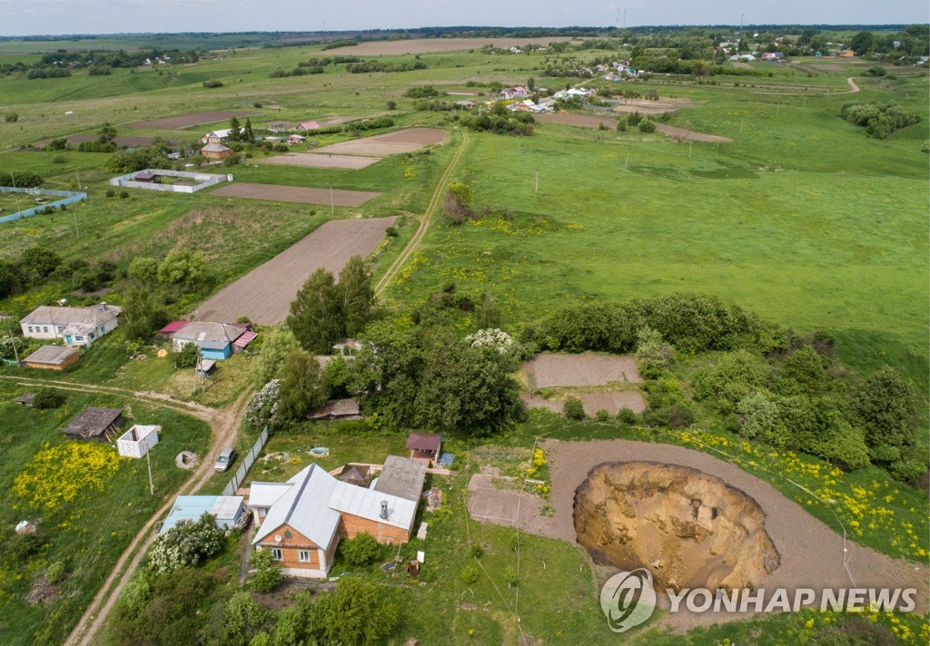 Sinkhole in Tula Region, Russia
