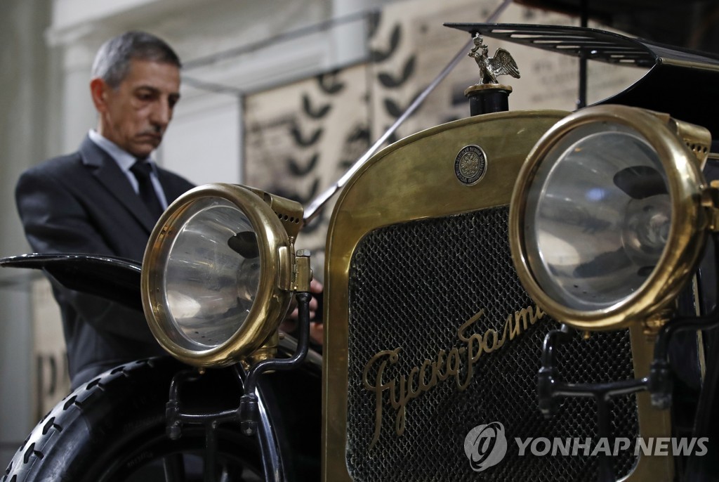 Exhibition of retro cars at Moscow's VDNKh exhibition center