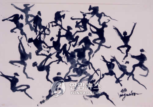 1980년대 이응노 화백의 작품 '군상' 연작