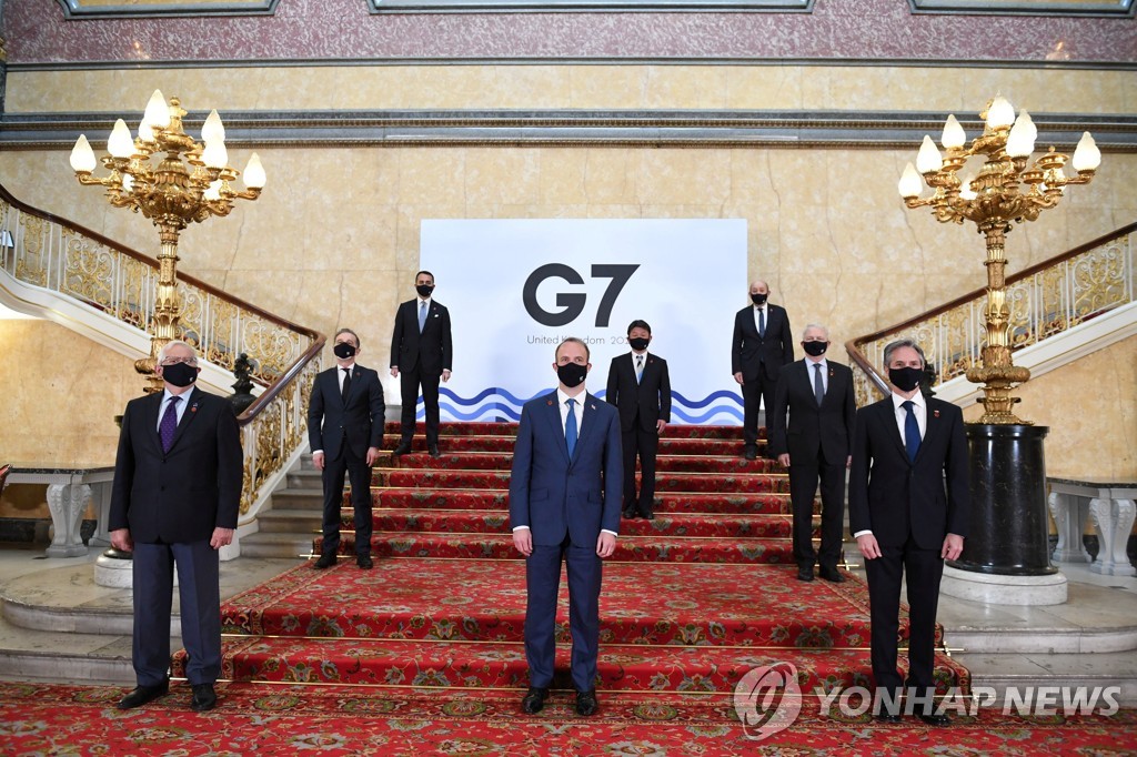 G7 외교·개발장관회의 참석자들