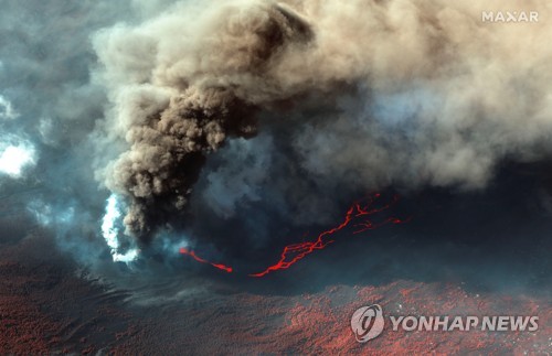 하늘에서 본 라팔마섬