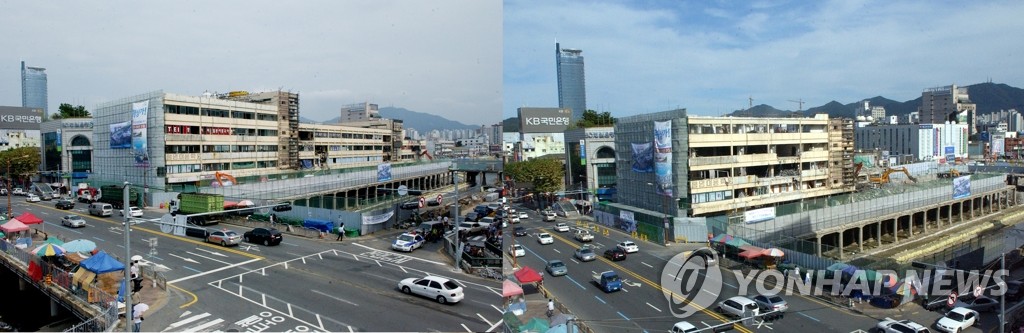 9일 철거 완료되는 대전 홍명상가