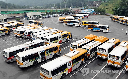 울산 시내버스 차고지 전경