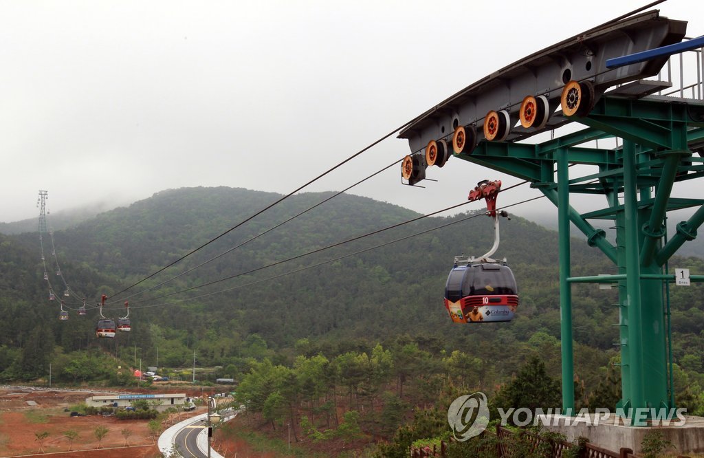 경남 통영시 한려수도 조망 케이블카 (연합뉴스 자료사진)