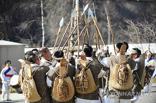 평창 황병산 사냥놀이 공개 시연회