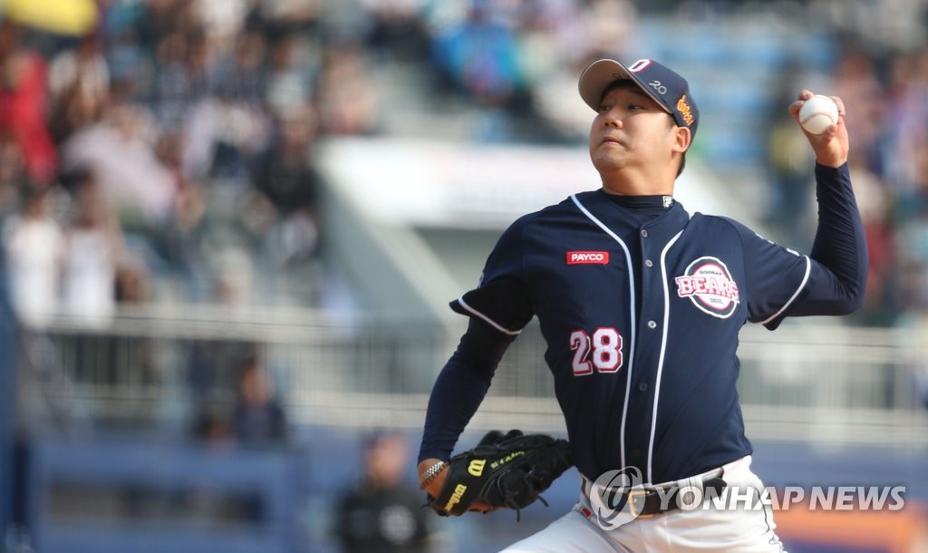 두산 선발 장원준 "젖먹던 힘까지"