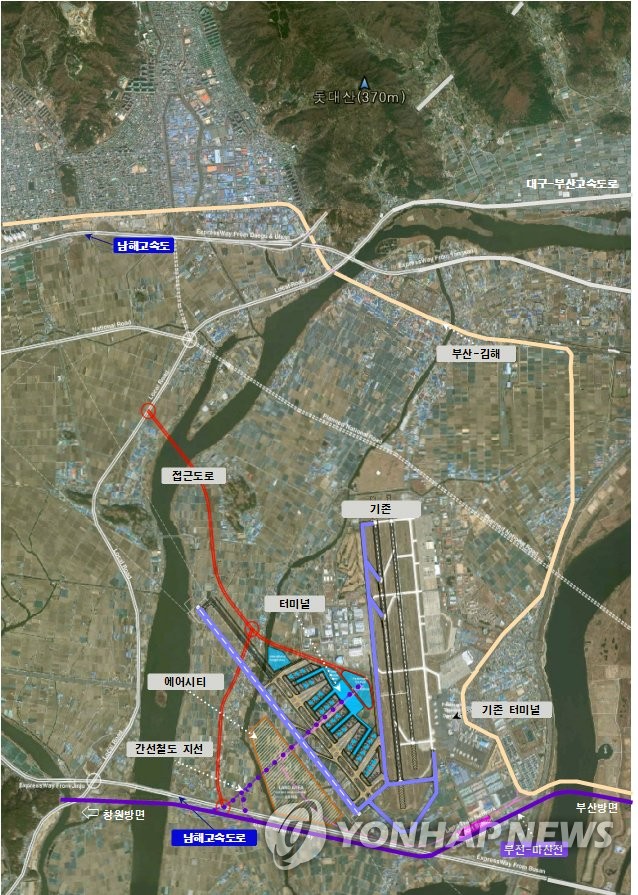 ADPi가 제시한 김해 신공항 계획도안