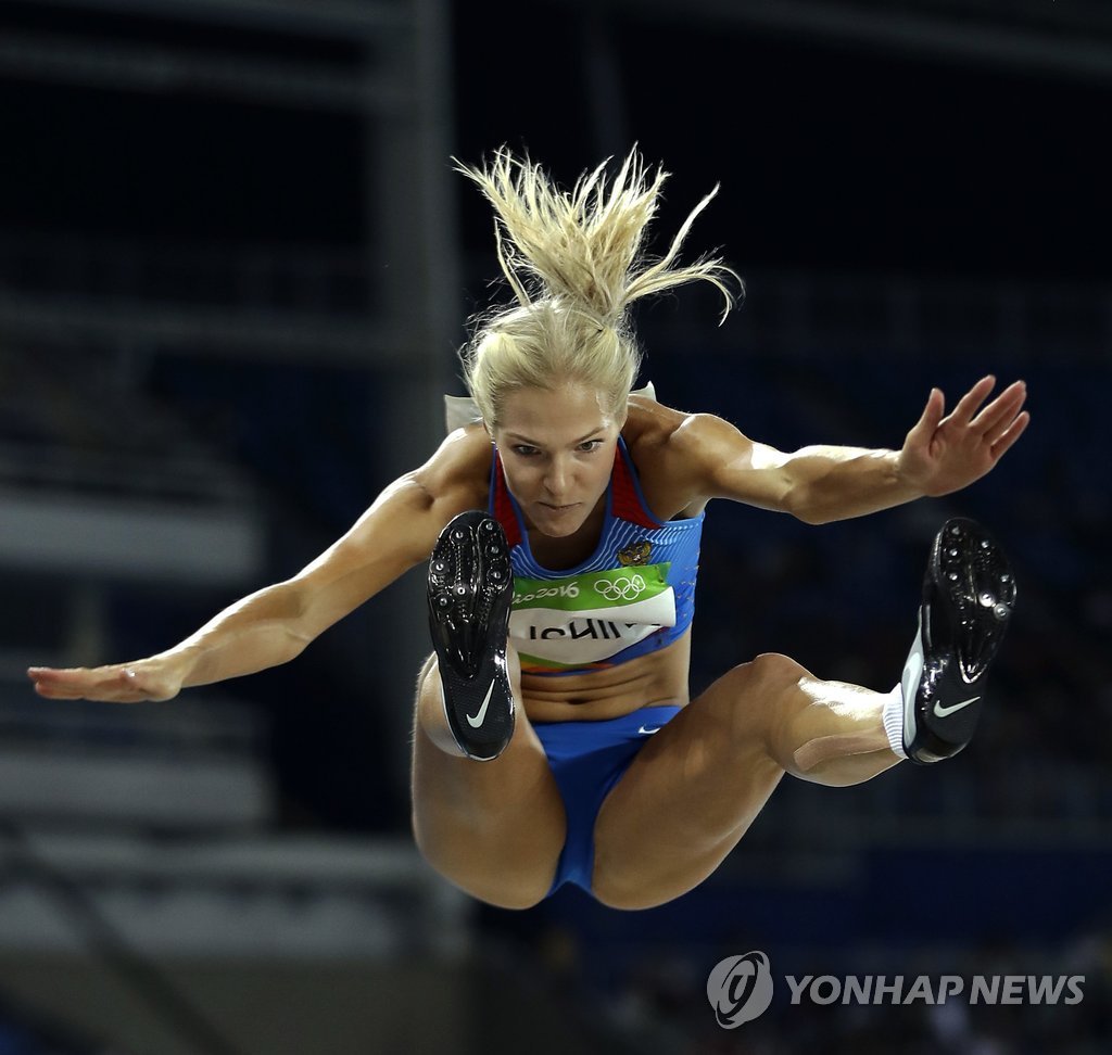 2016년 8월 리우데자네이루 올림픽에 출전한 유일한 러시아 육상 선수 다리야 클리시나. [AP=연합뉴스 자료사진]