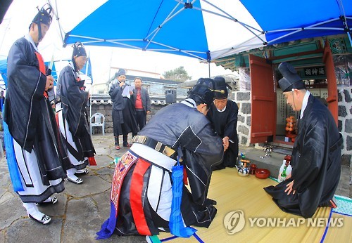제주 화북포구 해신제