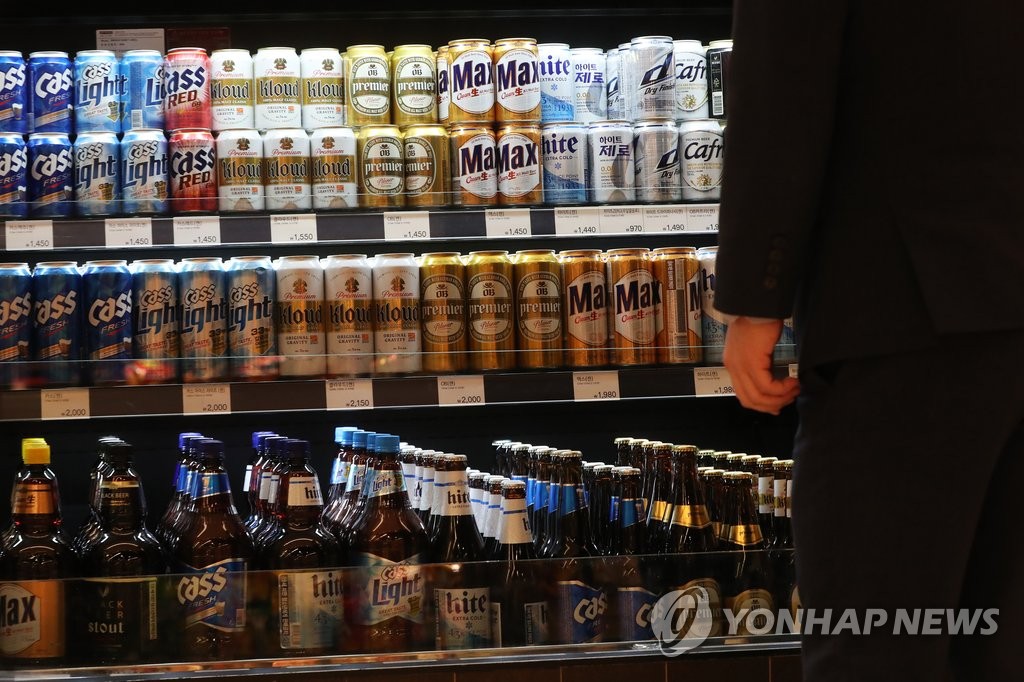 대형마트에서 판매되는 맥주