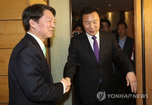 안철수, 손학규와 만찬 회동