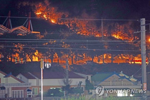 꺼지지 않은 삼척 산불