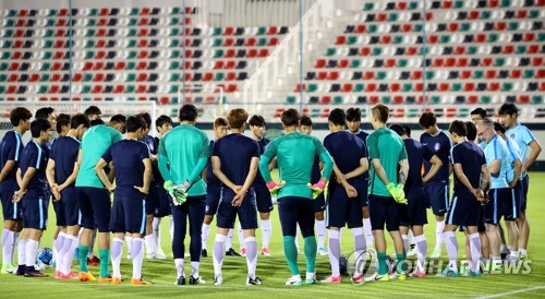 이라크 평가전 앞둔 태극전사들