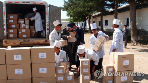 북에 도착한 유진벨 재단의 결핵 치료제