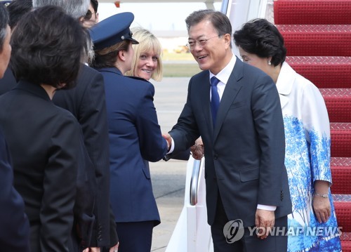 미국 도착한 문재인 대통령
