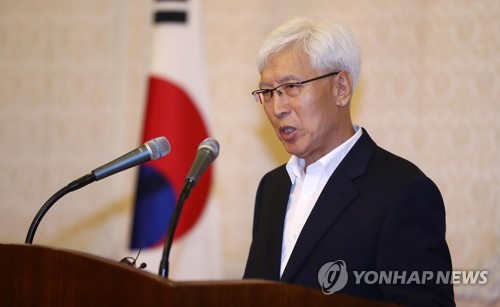 취임사하는 전제국 방사청장