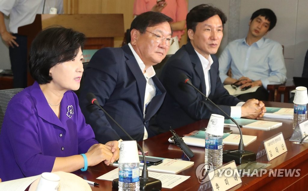 축사하는 추미애 대표