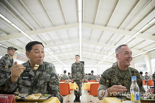 던퍼드, 시진핑 군부인맥 쑹푸쉬안 만나 북핵 논의