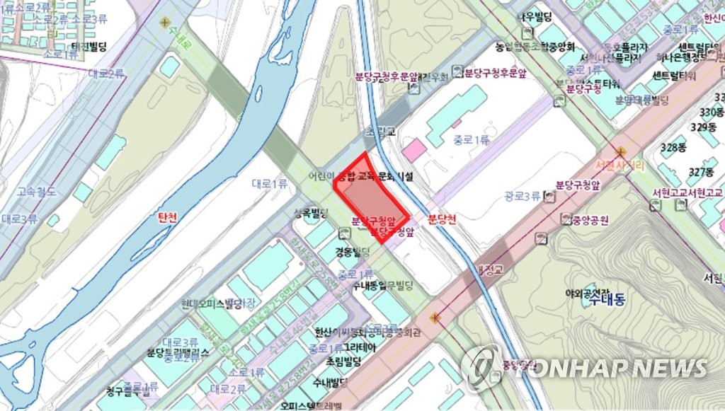 분당 '펀스테이션' 위치도