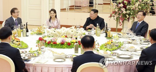 대북특사 만찬 참석한 리설주