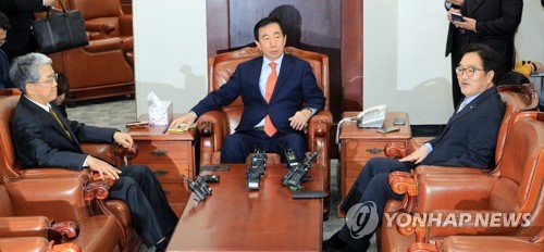 여야 3당 원내대표 대화