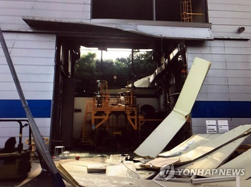 지난해 5월 한화 대전공장 폭발 사고 현장