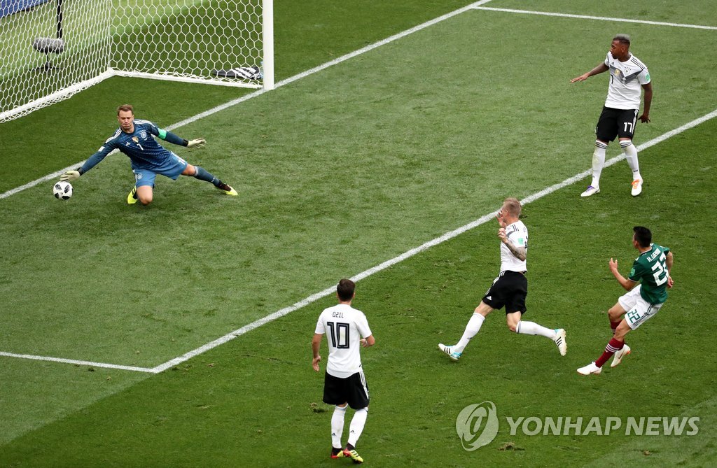 '아스텍 군단' 멕시코, 독일 1-0 제압