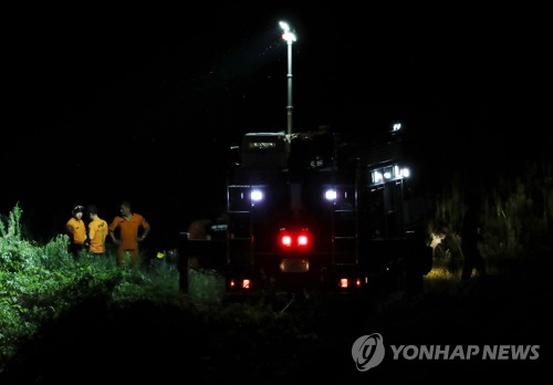 실종 소방관 2명 수색작업