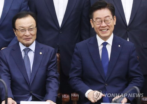 화기애애한 이해찬-이재명