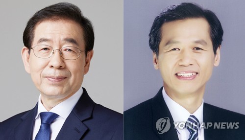 제3차 남북정상회담 동행하는 박원순 서울시장과 최문순 강원지사